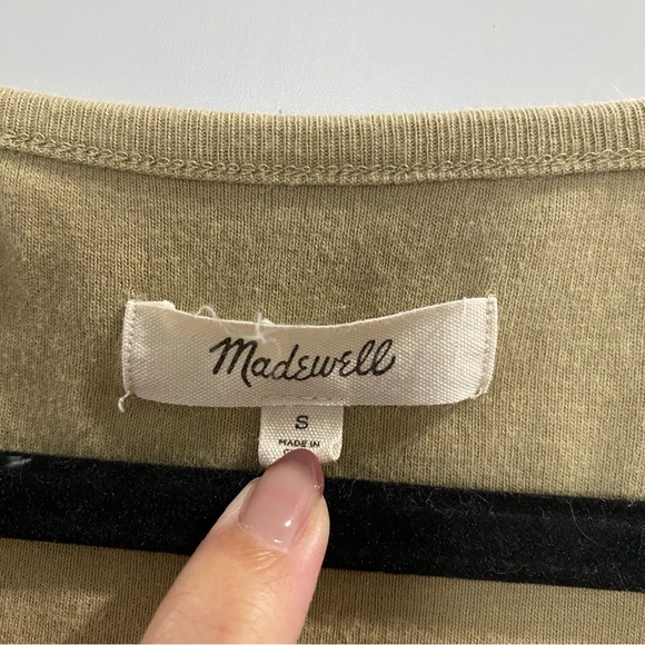 Madewell Eyelet Sleeve Blouse Green Small - Picture 4 of 5